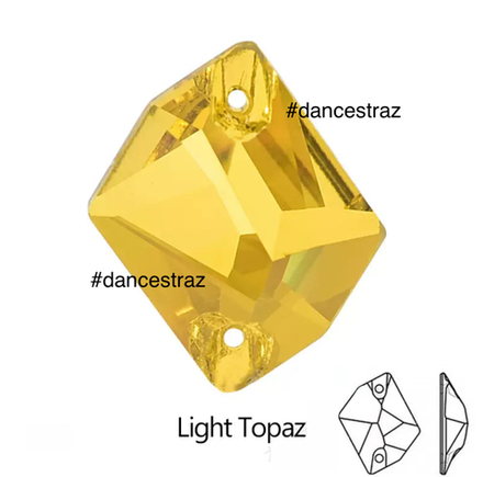 Стразы пришивные, Cosmic, Light Topaz, 226, 13*17mm, (96 ea/pkg), 5A+, (F2)