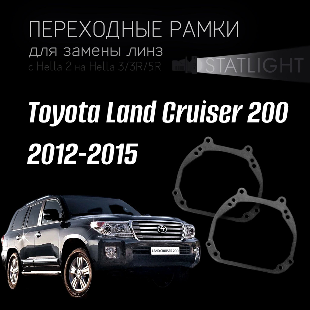 Переходные рамки для замены линз на Toyota Land Cruiser 200 2012-2015