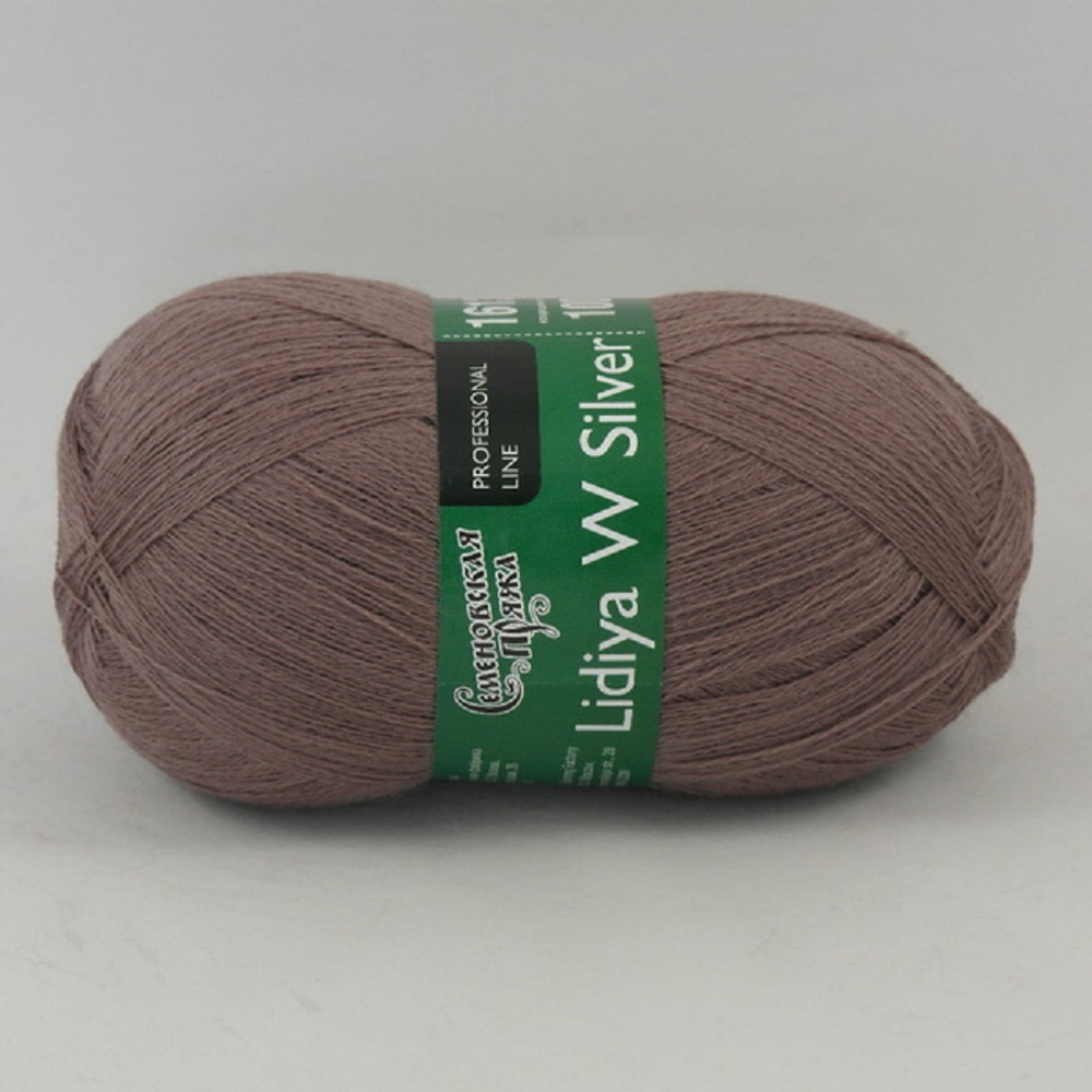 Семеновская Пряжа "Лидия Silver ЧШ" 100% имп. меринос 1613м/100гр