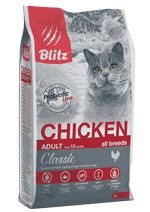 Сухой корм для кошек Blitz Classic Chicken Adult Cats All Breeds с курицей, 2 кг