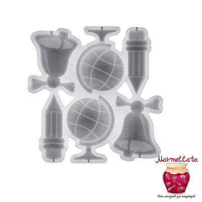 Силиконовая форма для леденцов "Школьный набор"