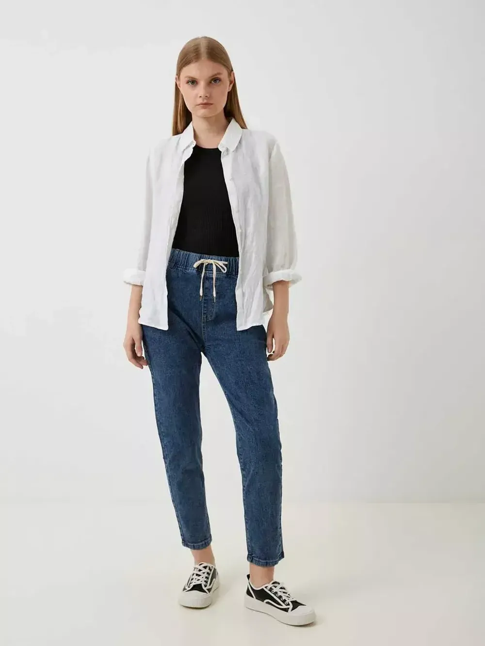 Джинсы на резинке больших размеров