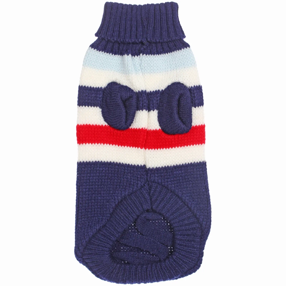 Кофта - свитер для мелких пород собак и кошек «BRO Style», полосочки, цвет синий, р S