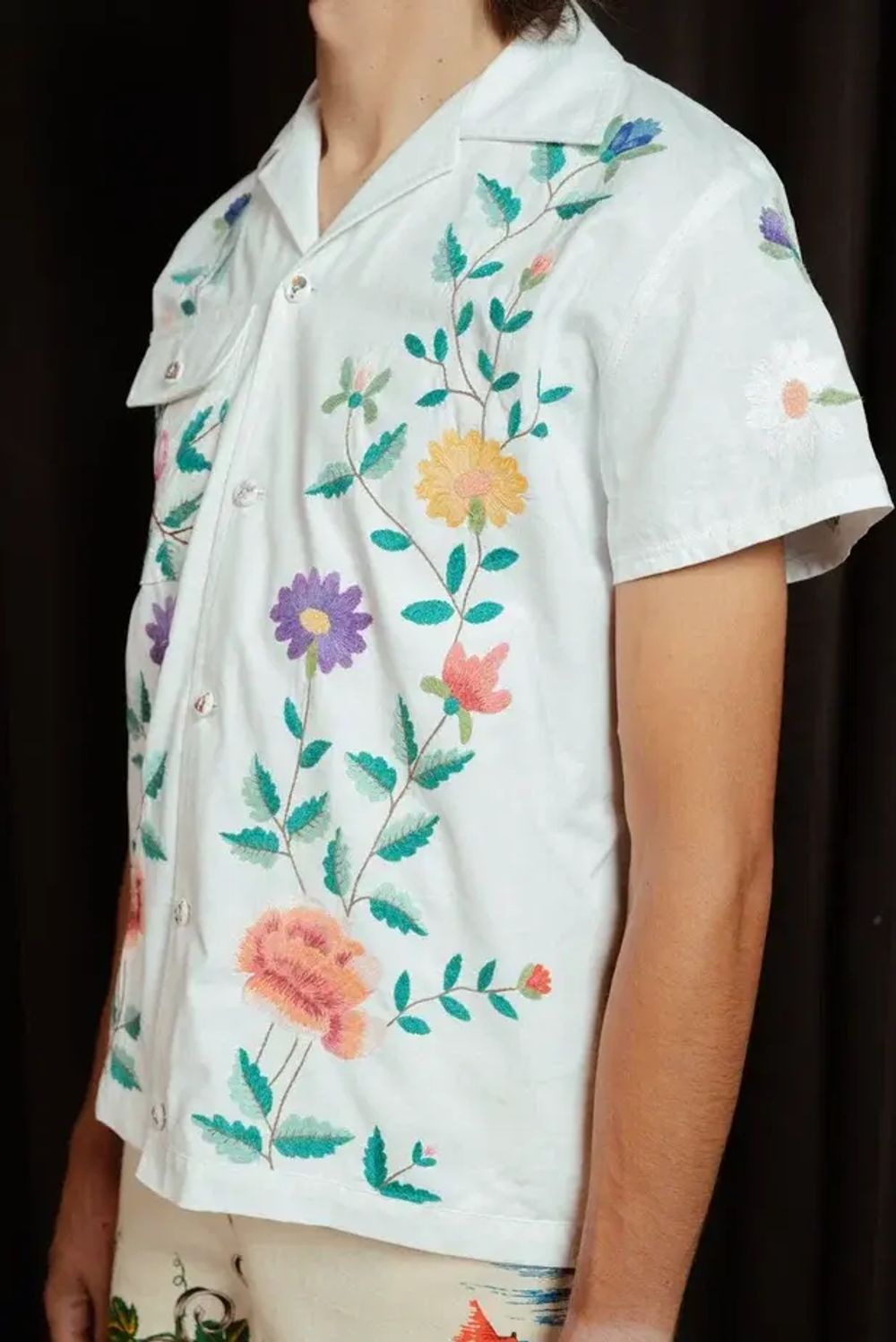 Рубашка Soeurs с Садовыми Цветами белая