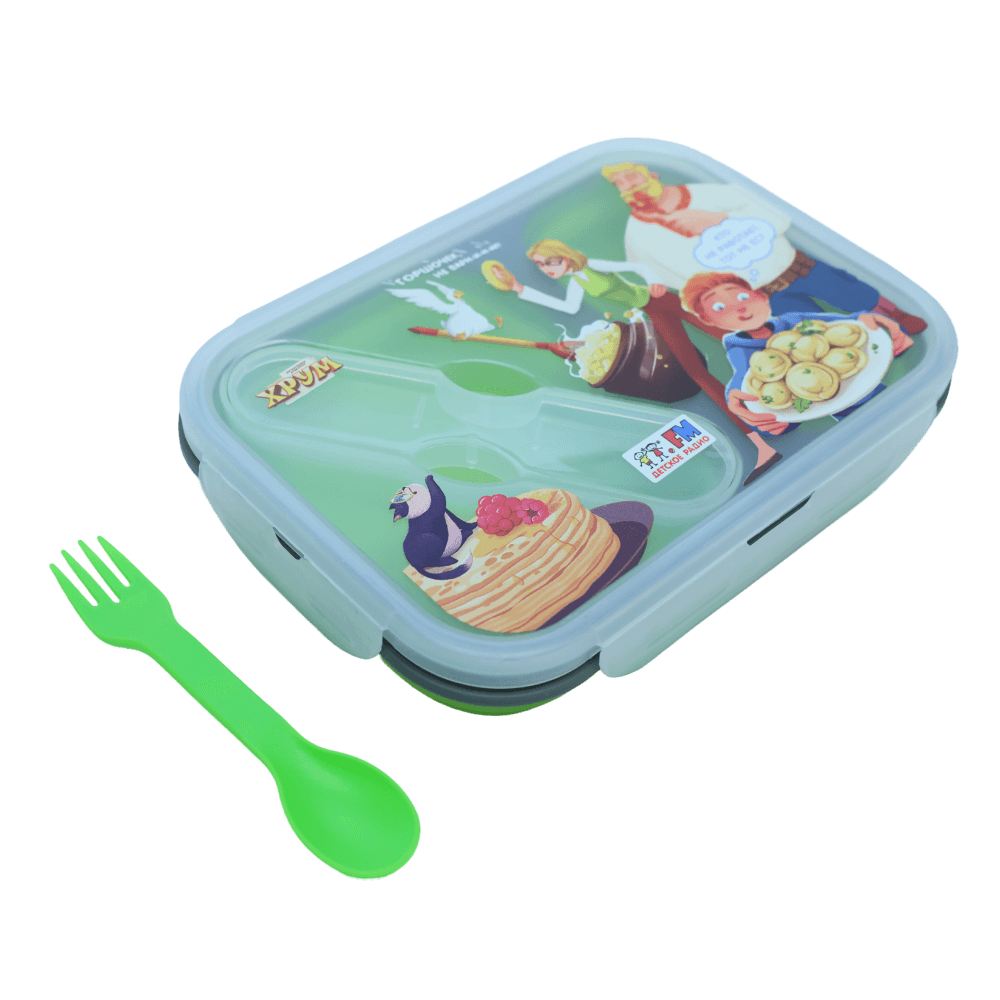 Ланч-бокс складной «Детективное агентство ХРУМ» (двухсекционный)