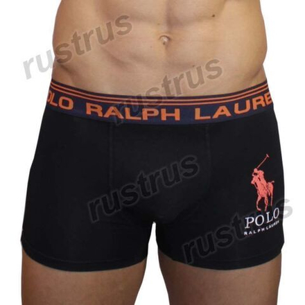 Мужские трусы боксеры черные POLO RALPH LAUREN