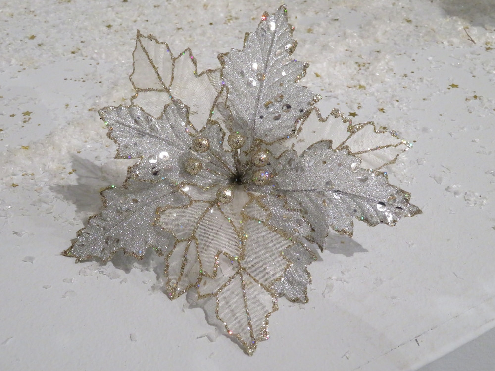 Пуасентия на клипсе 14х20см House of Seasons мятная/кремовая 2 вида