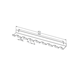 Держатель-органайзер для хранения садового инвентаря, на восемь предметов, настенный, черный