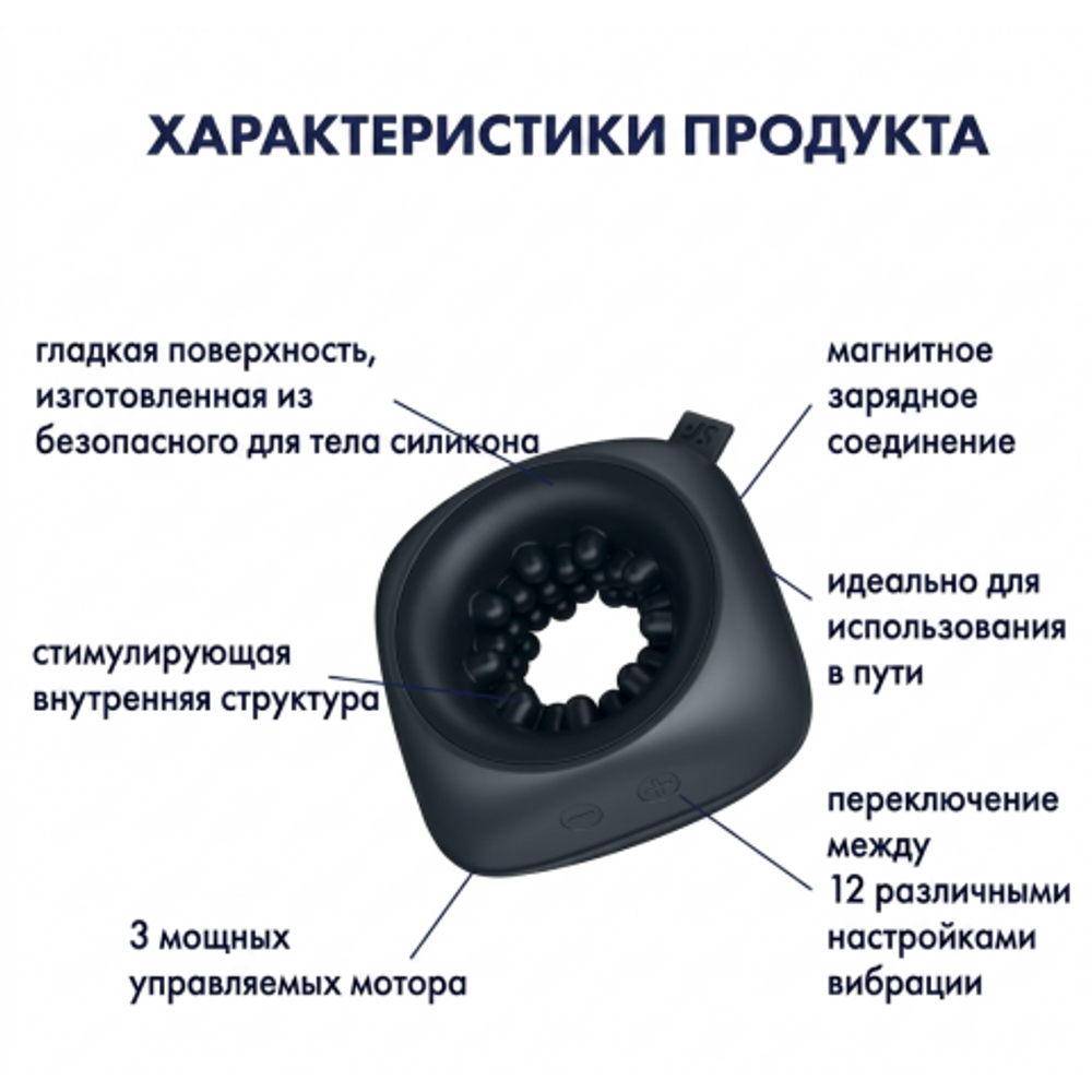 Мастурбатор с вибрацией Satisfyer Stroker