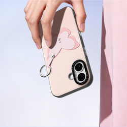 Чехол светло-розового цвета (Butterfly Edition) для iPhone 17, серия Luvy Series Case (со съемным ремешком) от Dux Ducis