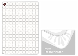 Наматрасник хлопковый с сетчатой юбкой x40 German Grass Коттони Белый