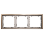 Рамка металлическая на 3 поста, S70 Metal (платина)