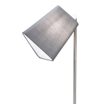 Напольный светильник 1х40Вт Е14, металл/ткань, хром/серый