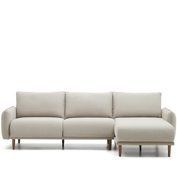 Трехместный модульный диван Carlota с левым/правым шезлонгом, бежевый