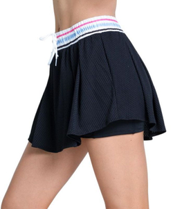 Теннисная юбка Lucky in Love Got The Blues High Waist Blue Streak 13.5" - черный