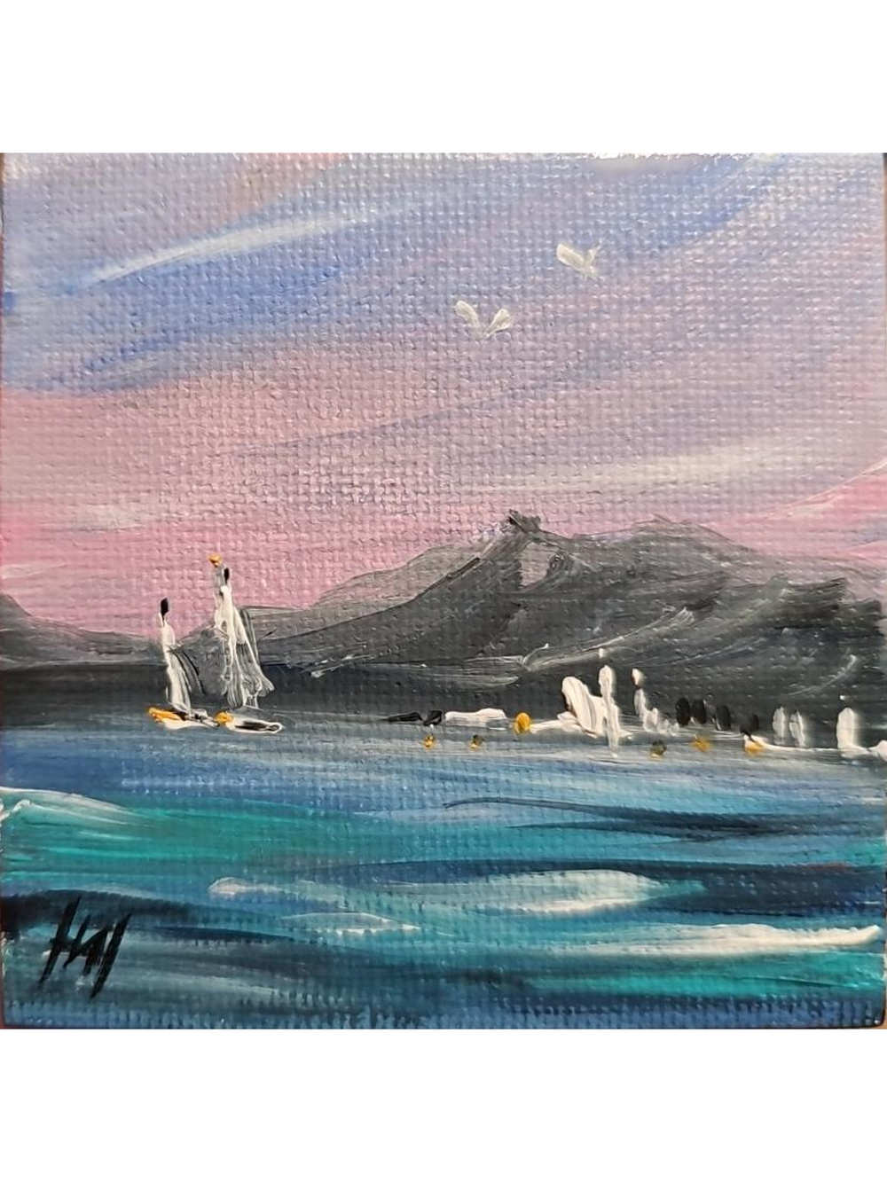 Магнит на холодильник с авторской росписью "Крым"