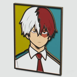 Декоративное панно из дерева Шото Тодороки, 40x31 см