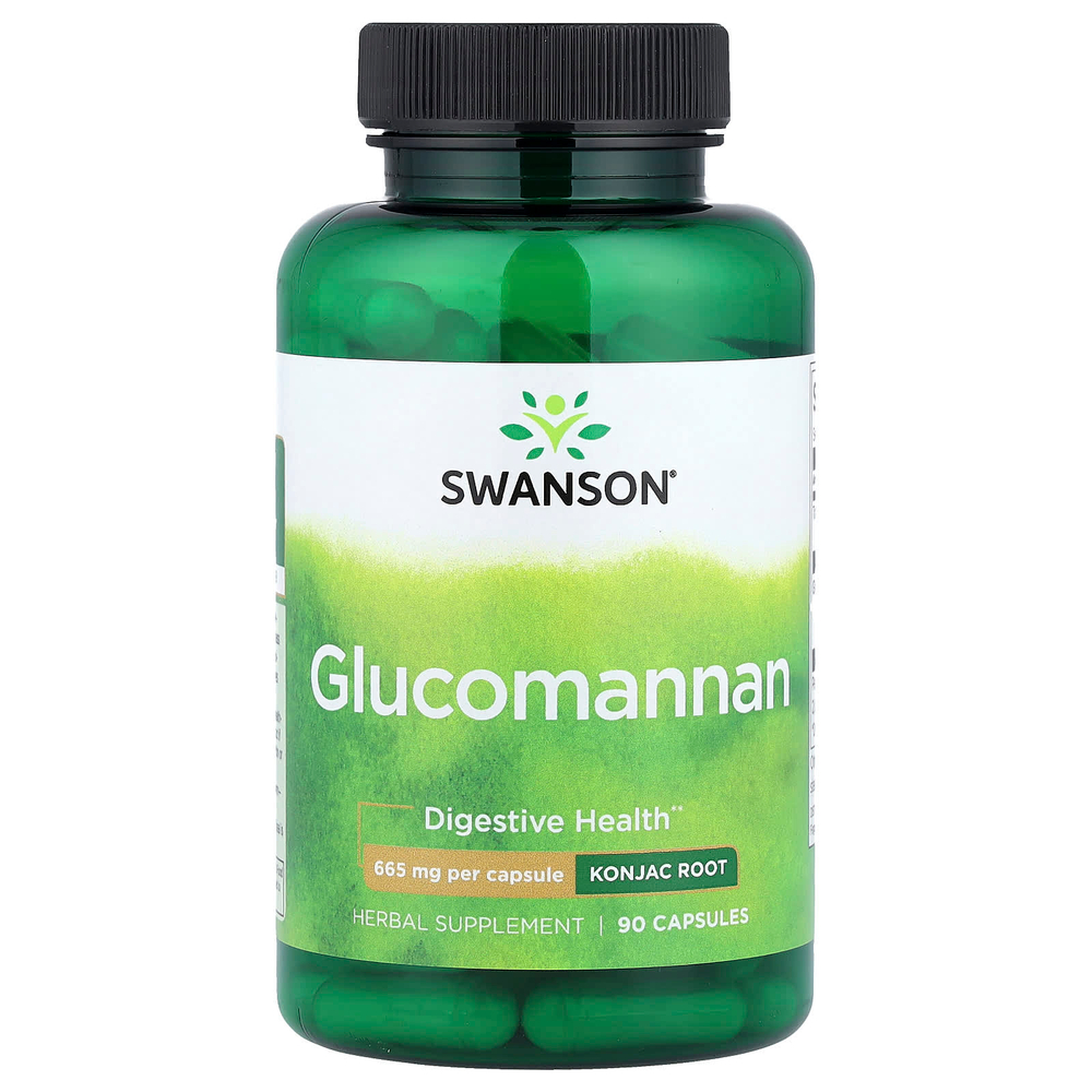 Swanson, Глюкоманнан, 665 мг, 90 капсул