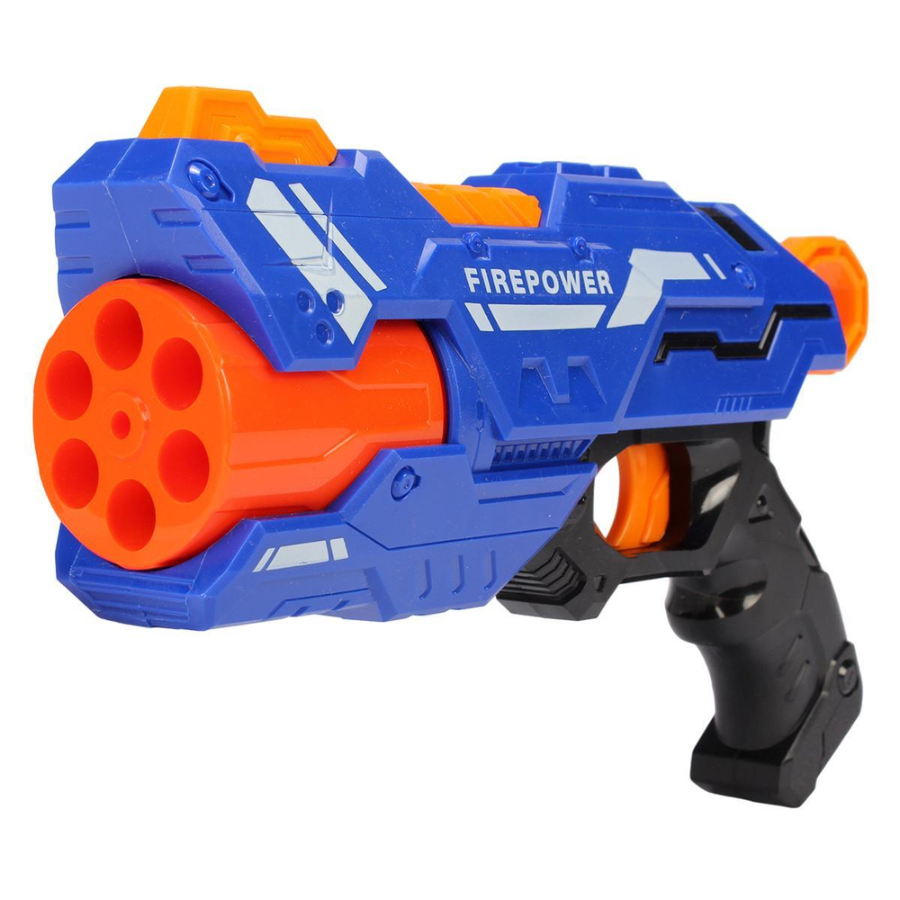 Пистолет с мягк.пулями, коробка 636