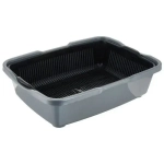 Туалет для кошек с сеткой черно-серебрян.