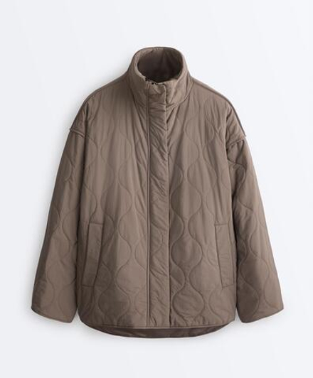 Oysho Утепленная водоотталкивающая куртка FELLEX® AEROGEL, линялый фиолетовый