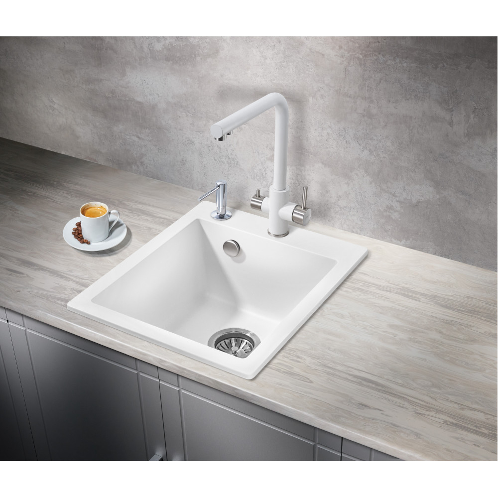 Мойка для кухни MILACIO Murcia 46 Cuarzo MC.77032, белый