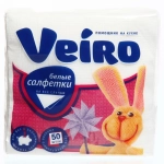 Салфетки бумажные LINIA VEIRO 1 сл., 50л, белые