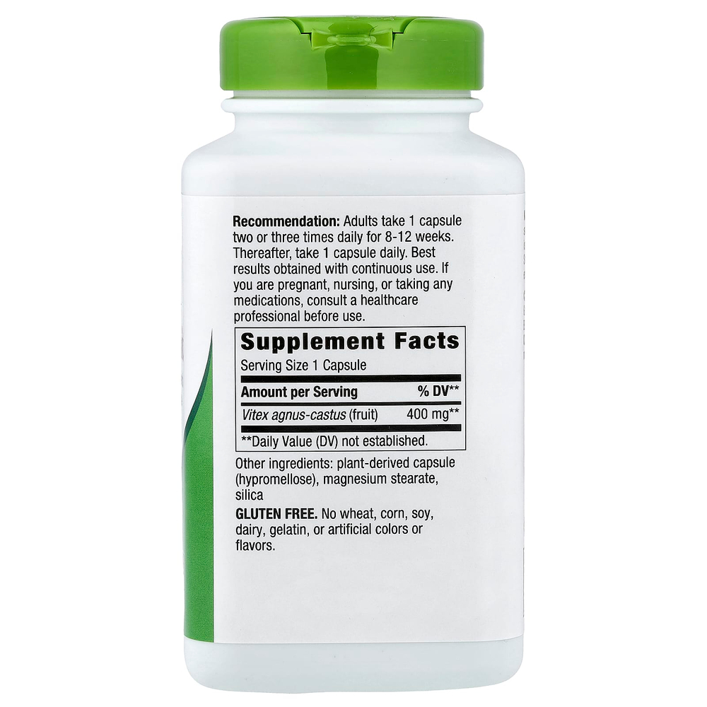 Nature's Way, плоды витекса, 400 мг, 320 веганских капсул