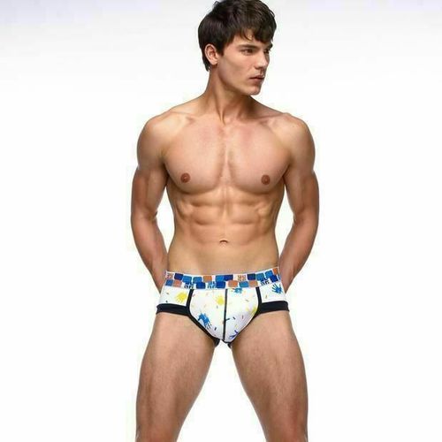 Мужские трусы хипсы белые с отпечатками рук Superbody Hips White