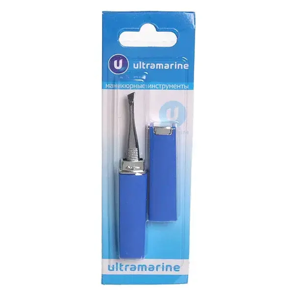 Пинцет со скошенными концами, в футляре, на блистере «Ультрамарин - классика» 9см●