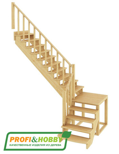 Лестница на второй этаж К-002м/2 Левая
