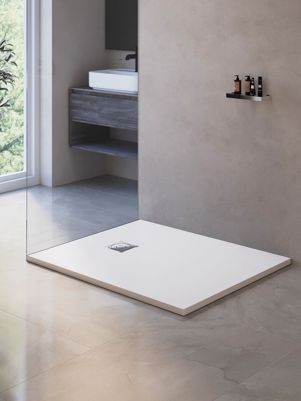 Душевой поддон прямоугольный RGW ST-W Белый (700x1100)