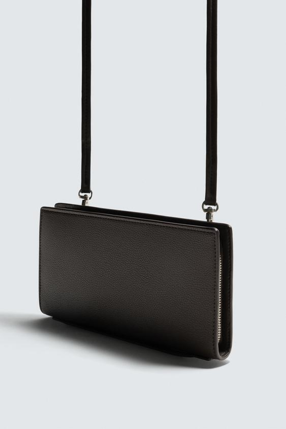 ZARA КОШЕЛЕК XL С ГРАВИРОВКОЙ, КОРИЧНЕВЫЙ