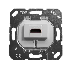 Donel механизм HDMI 2.0a, белый, разъем Type A 180° 4K Full HD @ 48 Hz 3D, HDR Video, 18.0 Gbit/s,