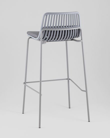 Стул барный Spain с подушкой серый