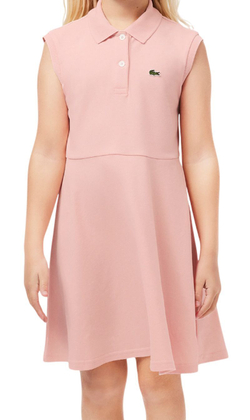 Платье для девочки теннисное Lacoste Girls’ Fit and Flare Stretch Piqué Polo - Розовый