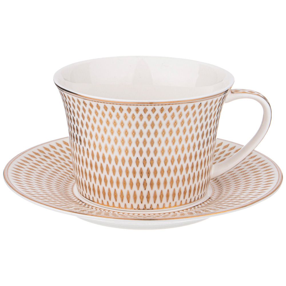 ЧАЙНЫЙ СЕРВИЗ LEFARD "RADIAL GOLD" НА 6 ПЕР. 15 ПР. 1250/400/350/250 МЛ (КОР=4НАБ.)