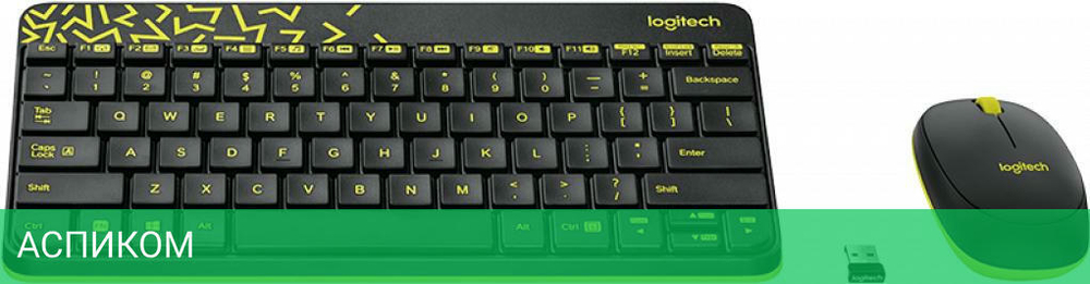 Набор периферии Logitech Wireless Combo MK240 Nano черный (920-008213)