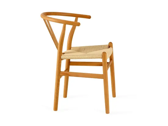 Стул деревянный обеденный с мягким сиденьем Wishbone Премиум