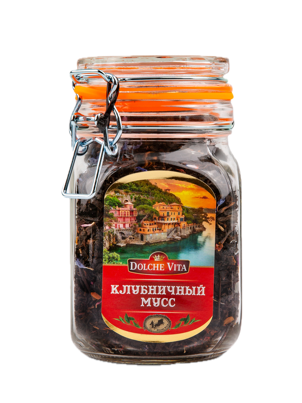 ЧАЙ "КЛУБНИЧНЫЙ МУСС" 125 г в стеклянной банке