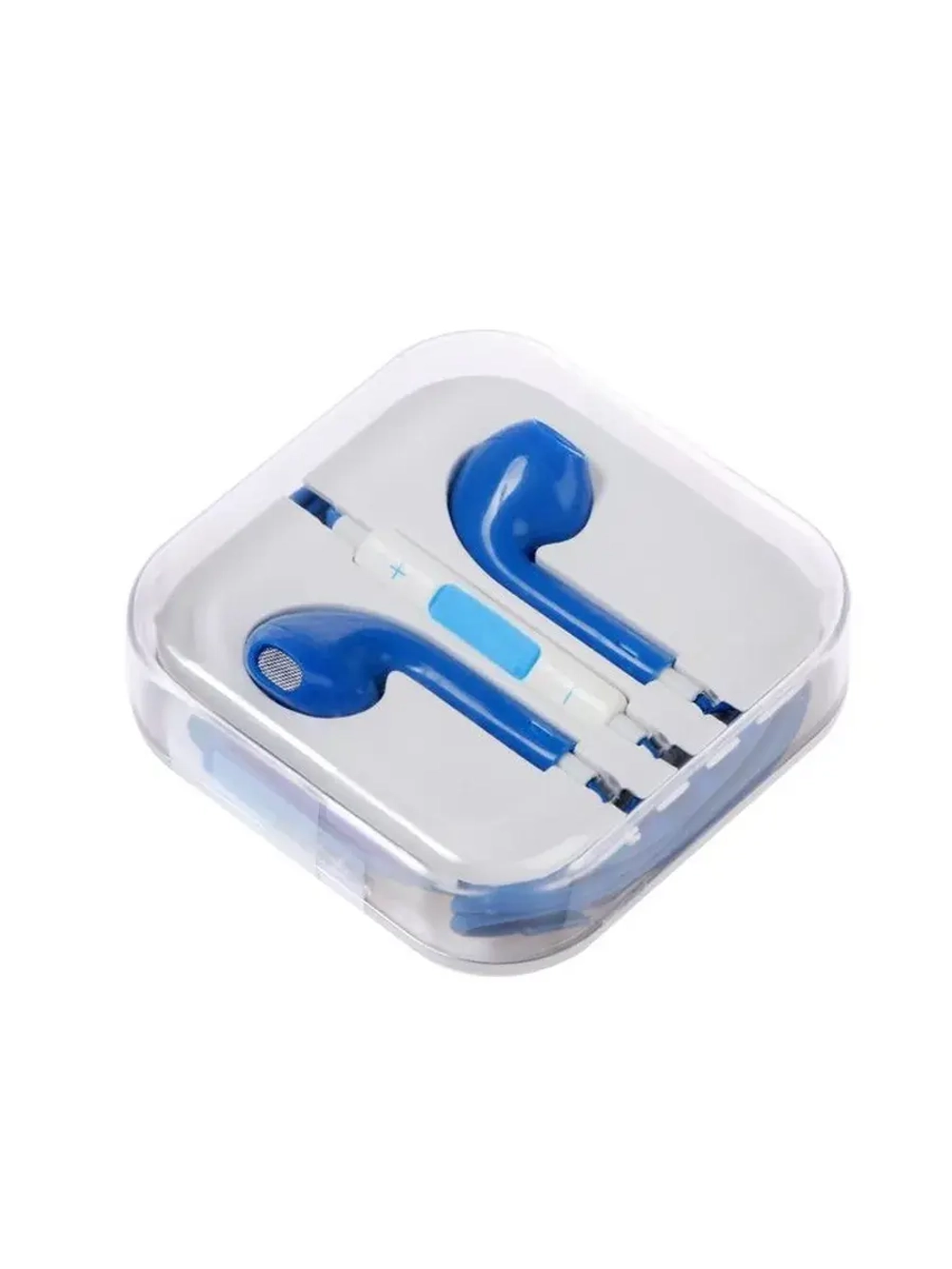 Наушники Luazon RX-13, вкладыши, микрофон, синие