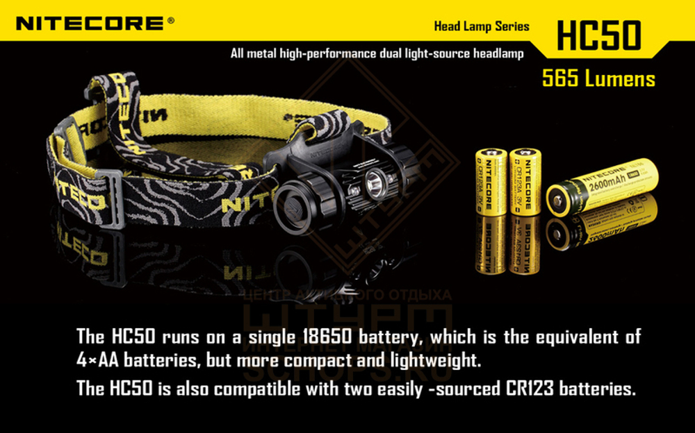 Фонарь налобный Nitecore HC50