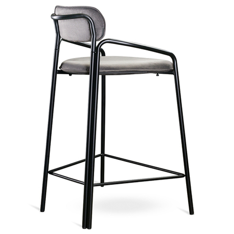 Стул полубарный Latitude Ror Round черный/серый