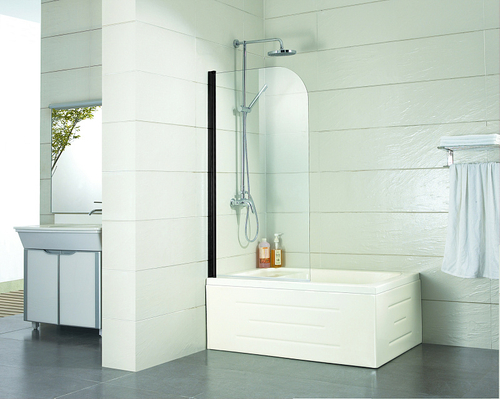 Шторка для ванны распашная Azario Merrit 70х150 цвет профиля черный (AZ-NF6211 700 BLACK)
