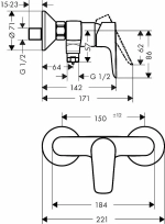 Смеситель для душа Hansgrohe Talis E 71760990