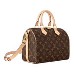 LOUIS VUITTON Speedy Coated Canvas One Shoulder Handbag Women"s Brown