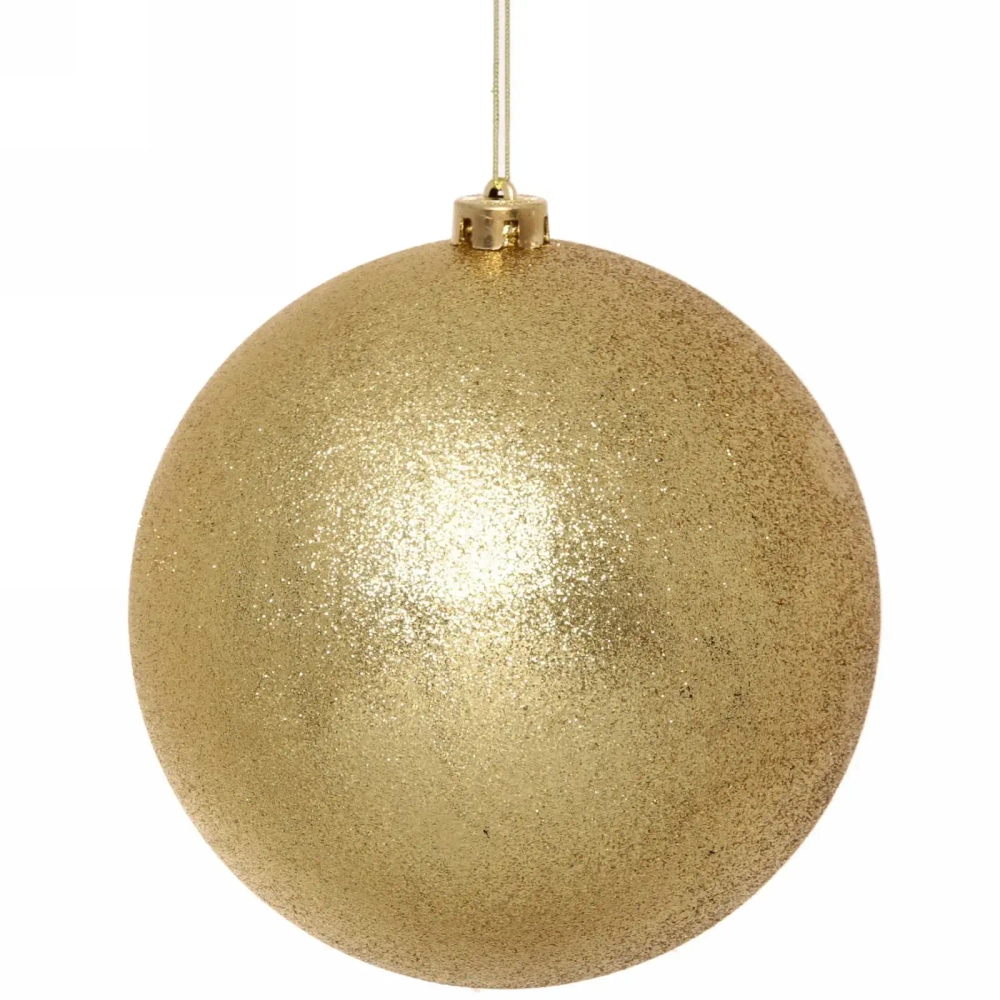 Новогодний шар 20 см «Глиттер», золото