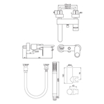 Jaquar, Смеситель для ванны внешний, Ornamix Prime, 1-рычаж., Хром ORP-CHR-10119PMSHK
