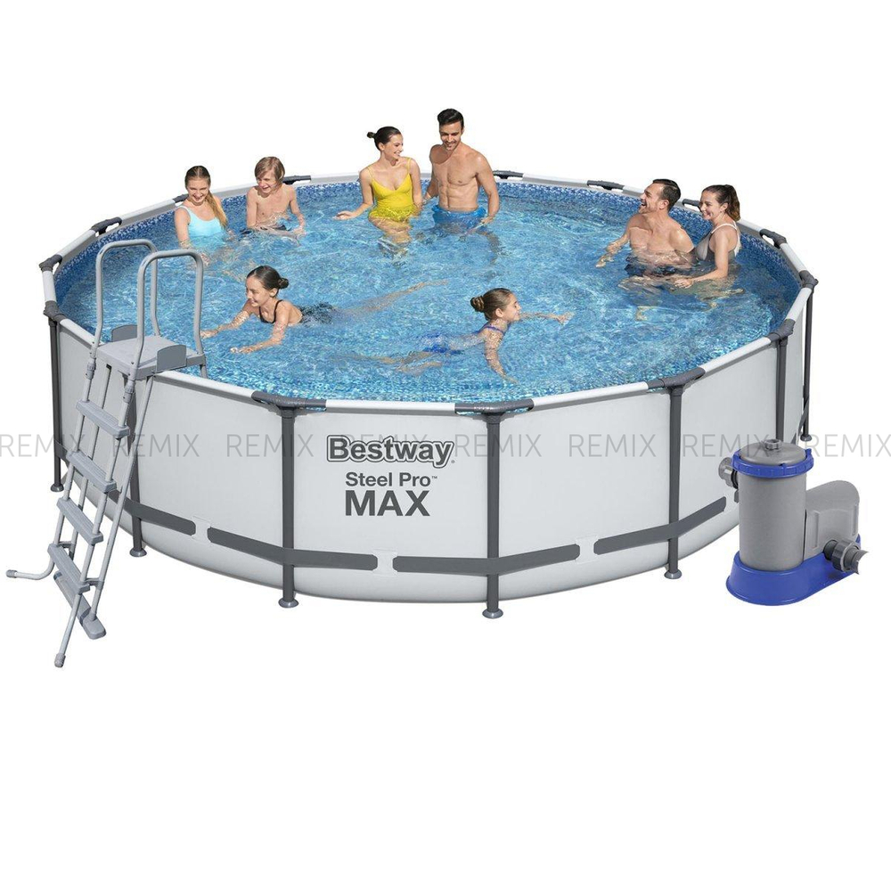 Бассейн Bestway №5612Z Steel Pro MAX размер 488*122 см 19480 л