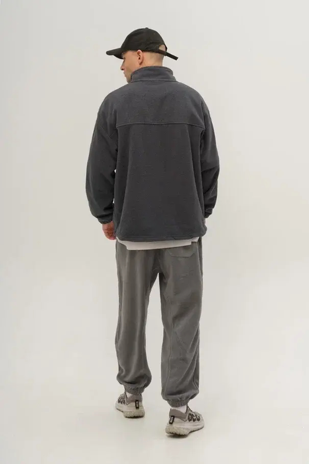 Толстовка КУЛЬТУРА "HALF ZIP FLEECE", темно-серый